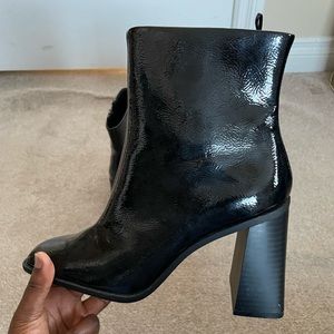 H&M Heeled Patent Ankle Boots